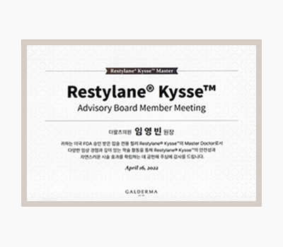 레스틸렌 키스 마스터 닥터 선정